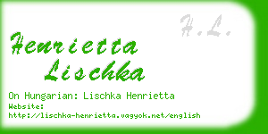 henrietta lischka business card